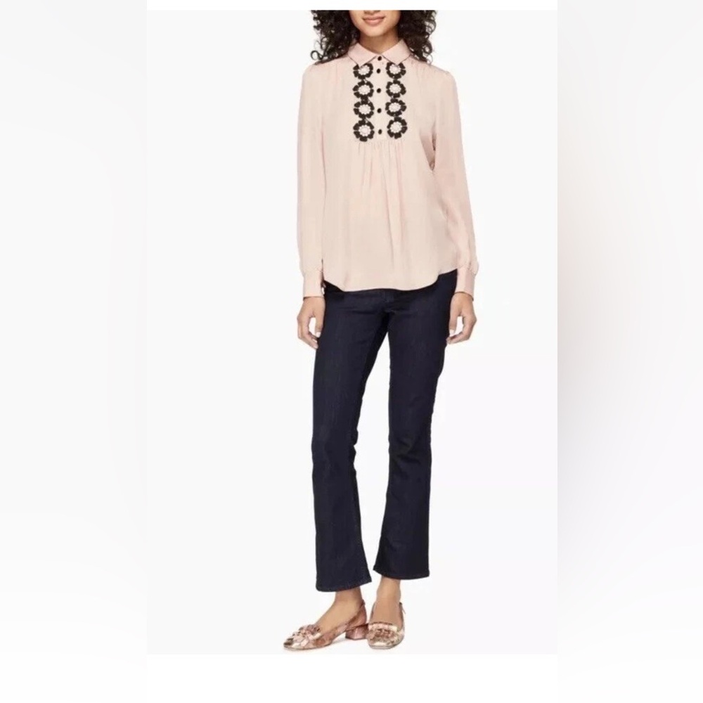 NWT  Kate Spade Daisy Lace Silk Blouse Size XL - Picture 8 of 9